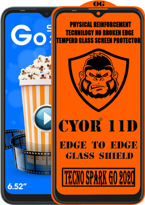 CYOR Edge To Edge Tempered Glass for TECNO SPARK GO 2020(Pack of 1)