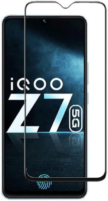 RCHJV Edge To Edge Tempered Glass for iQOO Z7 5G(Pack of 1)