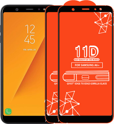 Qyist Edge To Edge Tempered Glass for Samsung Galaxy A6 Plus(Pack of 2)