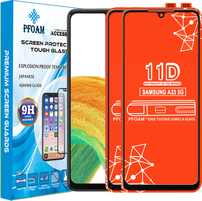 PFOAM Edge To Edge Tempered Glass for SAMSUNG GALAXY A33 5G(Pack of 2)