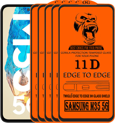 TWIGLO Edge To Edge Tempered Glass for SAMSUNG M35 5G(Pack of 5)