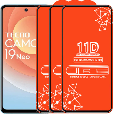 Qyist Edge To Edge Tempered Glass for Tecno Camon 19 Neo(Pack of 3)
