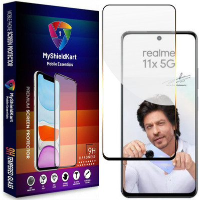 MyShieldKart Edge To Edge Tempered Glass for Realme 11X/Realme 11 5G (6.72 Inch)(Pack of 1)