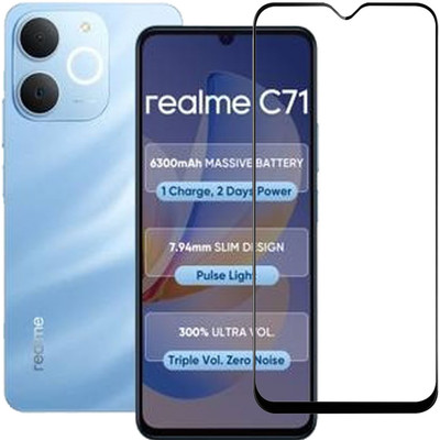 DSCASE Edge To Edge Tempered Glass for Realme C71, realme C71(Pack of 1)
