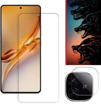 SOMTONE Edge To Edge Tempered Glass for iQOO Neo 10R 5G Tempered Glass Screen Protector | Anti-Scratch | Edge to Edge Full Coverage | 9H Hardness ( 1 FRONT SCREEN GUARD + 1 CAMERA LENS PROTECTOR + 1 FREE BACK EMBOSSED SKIN061 )(Pack of 1)