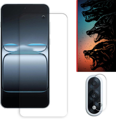 SOMTONE Edge To Edge Tempered Glass for OnePlus Ace 5 Ultra 5G Tempered Glass Screen Protector | Anti-Scratch | Edge to Edge Full Coverage | 9H Hardness ( 1 FRONT SCREEN GUARD + 1 CAMERA LENS PROTECTOR + 1 FREE BACK EMBOSSED SKIN061 )(Pack of 1)