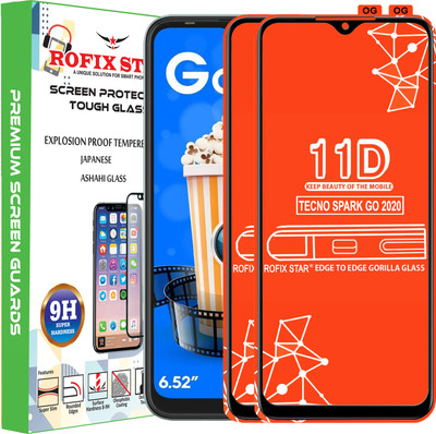 Rofix star Edge To Edge Tempered Glass for TECNO SPARK GO 2020(Pack of 2)