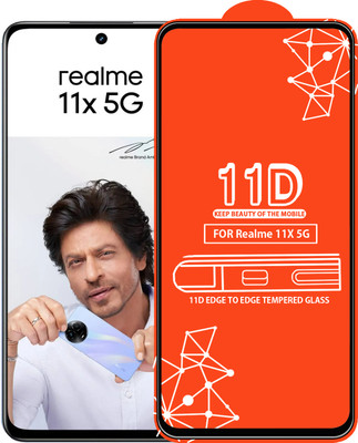 Roxel Edge To Edge Tempered Glass for Realme 11X 5G(Pack of 1)