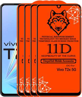 DeepzHub Edge To Edge Tempered Glass for Vivo T2x5G(Pack of 4)
