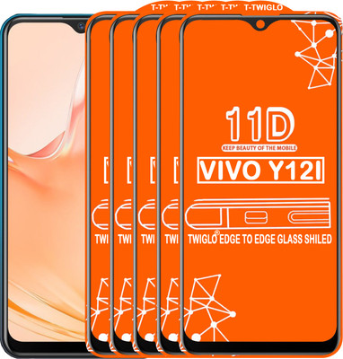 TWIGLO Edge To Edge Tempered Glass for VIVO Y12I(Pack of 5)