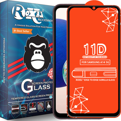 Roxel Edge To Edge Tempered Glass for Samsung A14 5G(Pack of 1)