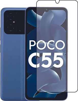 ROYALBASE Edge To Edge Tempered Glass for POCO C55,Redmi 10C(Pack of 1)