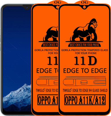 TWIGLO Edge To Edge Tempered Glass for OPPO A11K(Pack of 2)