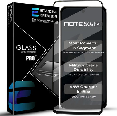 EITANSHA CREATION Edge To Edge Tempered Glass for Infinix Note 50X 5G+, Infinix Note 50X, Infinix Note 50X 5G Plus(Pack of 1)