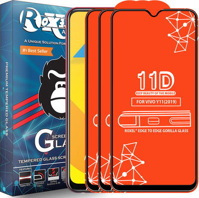 Roxel Edge To Edge Tempered Glass for Vivo Y11(Pack of 3)