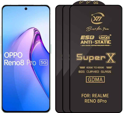 GDMA Edge To Edge Tempered Glass for OPPO RENO 8 PRO(Pack of 3)