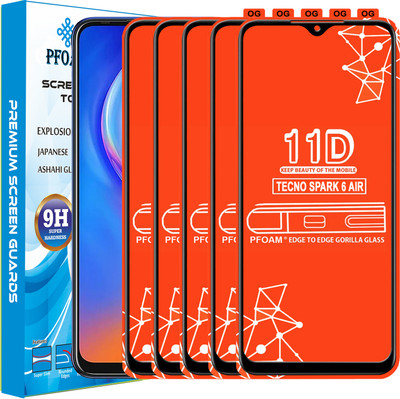 PFOAM Edge To Edge Tempered Glass for TECNO SPARK 6 AIR(Pack of 5)