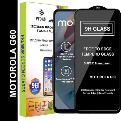 PFOAM Edge To Edge Tempered Glass for MOTOROLA G60(Pack of 1)