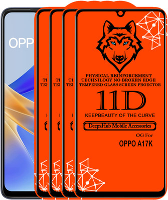 DeepzHub Edge To Edge Tempered Glass for OPPO A17k(Pack of 4)