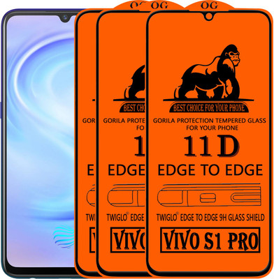 TWIGLO Edge To Edge Tempered Glass for VIVO S1 PRO(Pack of 3)