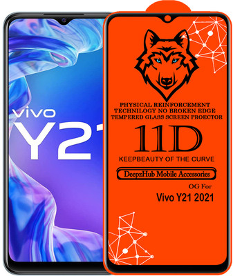 DeepzHub Edge To Edge Tempered Glass for vivo Y21 2021(Pack of 1)