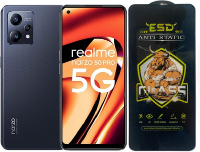 Resolute Edge To Edge Tempered Glass for Realme Narzo 50 Pro, ESD Tempered Glass, ESD Screen Protector, Anti Static, Screen Protector(Pack of 1)