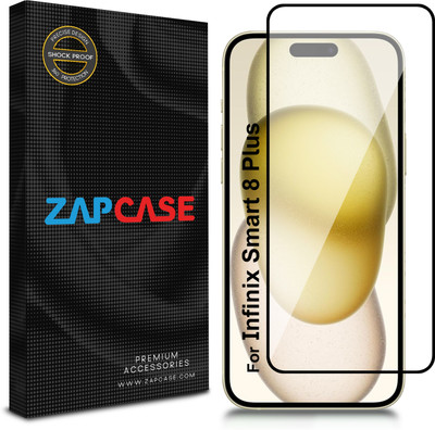 Zapcase Edge To Edge Tempered Glass for Infinix Smart 8 Plus(Pack of 1)