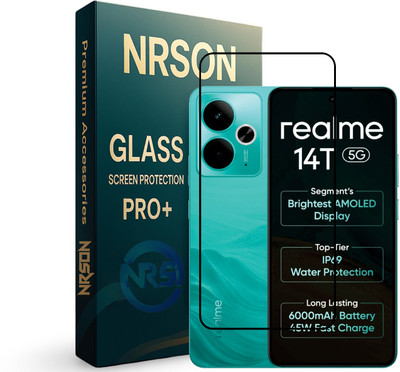 NRSON Edge To Edge Tempered Glass for Realme 14T 5G, with Easy Self Installation Kit(Pack of 1)