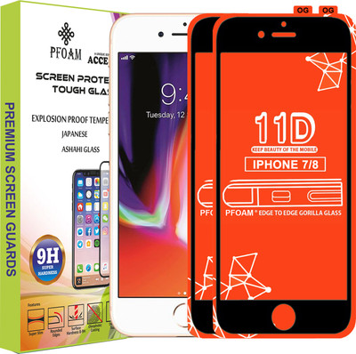 PFOAM Edge To Edge Tempered Glass for Apple iPhone 7(Pack of 2)