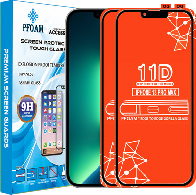 PFOAM Edge To Edge Tempered Glass for APPLE IPHONE 13 PRO MAX(Pack of 2)