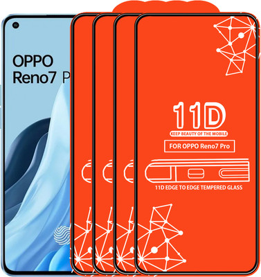 Qyist Edge To Edge Tempered Glass for Oppo Reno7 Pro(Pack of 4)