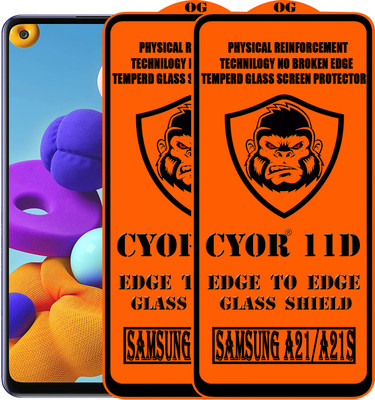 CYOR Edge To Edge Tempered Glass for SAMSUNG A21S(Pack of 2)