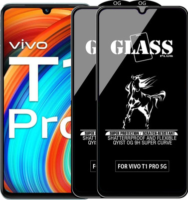Qyist Edge To Edge Tempered Glass for VIVO T1 PRO 5G(Pack of 2)