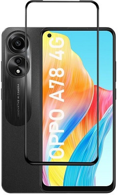 NIMMIKA ENTERPRISES Edge To Edge Tempered Glass for Oppo A78 4G(Comprehensive protection | High-quality material | Multi-layered coating | Clear and smooth surface | Thin and lightweight | Easy to install)(Pack of 1)
