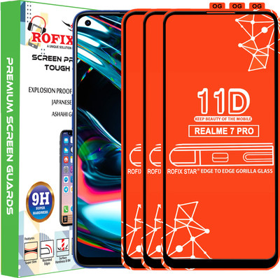 Rofix star Edge To Edge Tempered Glass for REALME 7 PRO(Pack of 3)