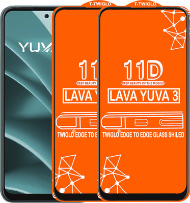 Flipkart SmartBuy Edge To Edge Tempered Glass for LAVA YUVA 3(Pack of 2)