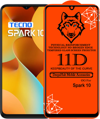 DeepzHub Edge To Edge Tempered Glass for Tecno Spark 10(Pack of 1)