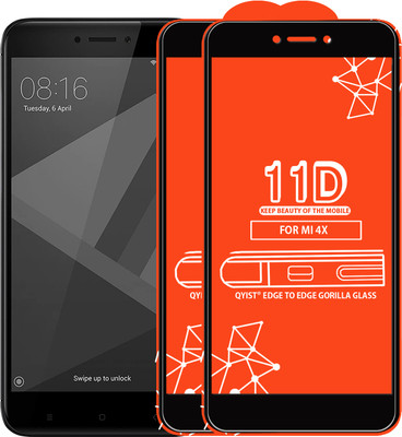 Qyist Edge To Edge Tempered Glass for Mi Redmi 4X(Pack of 2)