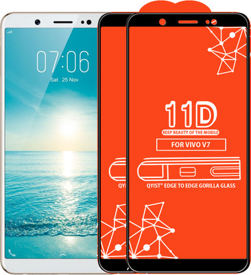 Qyist Edge To Edge Tempered Glass for VIVO V7 Plus(Pack of 2)