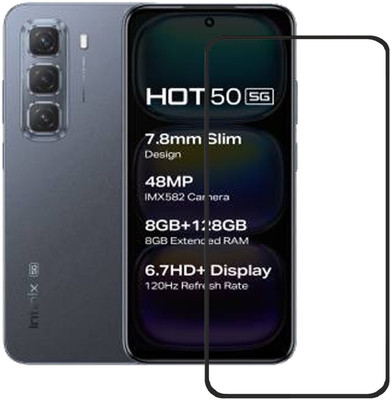 BRENZZ Edge To Edge Tempered Glass for Infinix HOT 50 5G(Pack of 1)