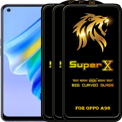 PFOAM Edge To Edge Tempered Glass for OPPO A96(Pack of 3)