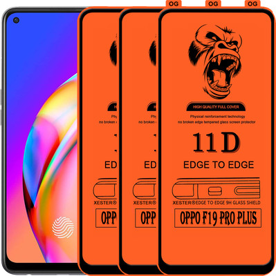 PFOAM Edge To Edge Tempered Glass for OPPO F19 PRO PLUS 5G(Pack of 3)
