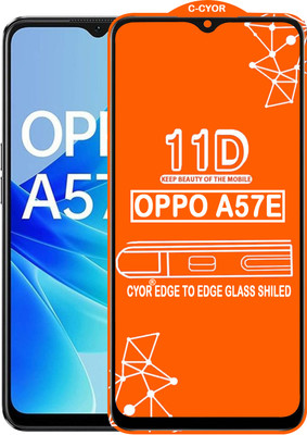 CYOR Edge To Edge Tempered Glass for OPPO A57E(Pack of 1)