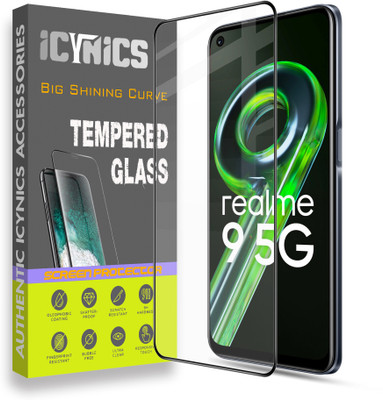 ICYNICS Edge To Edge Tempered Glass for Realme 9 5G, Anti-Fingerprint, Scratch Resistant, Waterproof, Oil-resistant, Bubble-Free, Anti-Static with Full Screen Coverage & Easy Installation(Pack of 1)