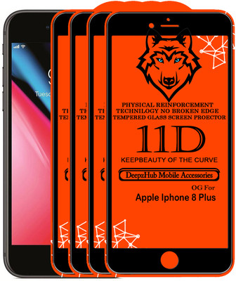 CRodible Edge To Edge Tempered Glass for Apple iPhone 8 Plus(Pack of 4)