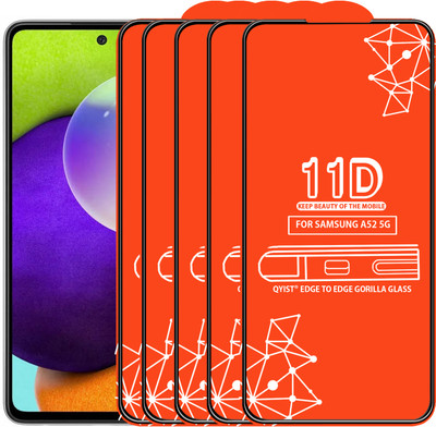 Qyist Edge To Edge Tempered Glass for Samsung Galaxy A52(Pack of 5)