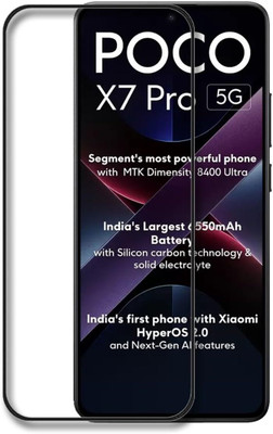 ASVALBUY Edge To Edge Tempered Glass for POCO X7 Pro 5G(Pack of 1)
