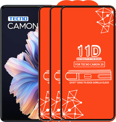 Qyist Edge To Edge Tempered Glass for Tecno Camon 20(Pack of 3)