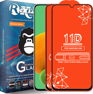 Roxel Edge To Edge Tempered Glass for Samsung Galaxy A90(Pack of 2)