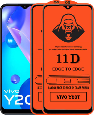 Laxdom Edge To Edge Tempered Glass for VIVO Y20T(Pack of 2)